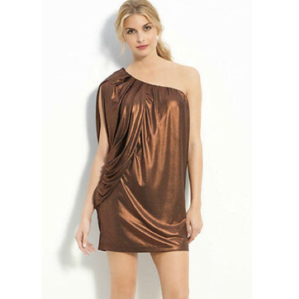 NWOT Aidan Mattox bronze dress